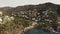 The aerial shot of the coast of Spain