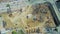 Aerial shot of a construction site with heavy equipment and workers in Tel Aviv Israel