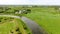 Aerial shot Elias Church on the river Kamenka in Suzdal, Russia