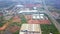 Aerial shot of factories in an urban industrial zone in Nanning, Guangxi, China