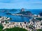 Aerial shot of the famous Sugar Loaf mountain in Rio de Janeiro, Brazil