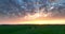 Aerial Shot of Fields During Sunset