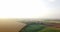 Aerial shot of fields with various types of agriculture. Farming. Aerial shot of farmland. Aerial shot of agricultural