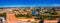 Aerial shot of Gediminas Castle with Lithuanian flag on the tower in Vilnius, Lithuania