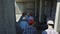 Aerial Shot Of Group Of Buiders Walking On Construction Site Holding Plan Of Projects Experting Building, Team Of