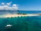 Aerial shot of Hagonoy Island Beach.