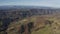 Aerial shot of hilly landscape of Emilia-Romagna region, Italy