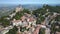 The aerial shot of the landscape area,San Marino