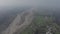 Aerial shot of Landscape in Himalayan range of Uttarakhand India, camping site in Himalayan hills.