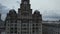 Aerial shot of the Liverpool skyline featuring the Three Graces