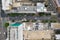 Aerial shot of the London cityscape with lots of cars in the street