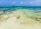 Aerial Shot Low Tide in Paje and Jambiani on Zanzibar, Tanzania. Stranded Ships on a Shallow Indian Ocean Shoal five