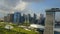 Aerial shot of Marina Bay Sands