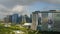 Aerial shot of Marina Bay Sands