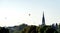 Aerial shot of Martin Luther Kirche in Dresden