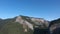 Aerial Shot Of Montains, summer time, Carpathian pine forest view