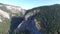 Aerial Shot Of Montains, summer time, Carpathian pine forest view