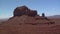 Aerial shot of monument valley buttes