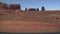 Aerial shot of monument valley highway