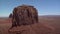 Aerial shot of monument valley mittens