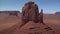 Aerial shot of monument valley mittens