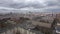 Aerial shot of Moscow on cloudy day, Russia