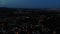 Aerial shot of the mountains near the city of Zagreb at night