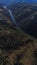 Aerial shot of a narrow river in Arribes of Duero National Park, Salamanca, Spain