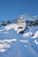 Aerial shot of Pointe Helbronner next to the Mont Blanc