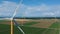 Aerial shot of Power Generating Windmills