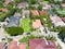 An aerial shot of a residential village in Manila, Philippines