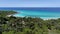 Aerial shot of road and bush along scenic coast of South Western Australia