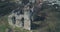 Aerial shot: Ruins of the ancient castle of the Knights Templar