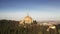Aerial shot of Sanctuary of the Madonna di San Luca basilica in Bologna, Italy