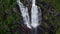 Aerial shot of Skjervsfossen waterfall in Granvin, Norway