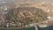 Aerial shot of star shaped Citadel or Cittadella of Alessandria. Piedmont, Italy