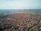 Aerial shot of Targu Mures old city at daylight