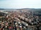 Aerial shot of Targu Mures old city at daylight