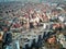 Aerial shot of Targu Mures old city at daylight