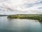 Aerial shot of the tropical beach Playa Arenillas in Costa Rica in peninsula Papagayo coast in guanacaste