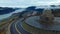 Aerial shot Vista House Oregon