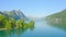 Aerial shot of Walensee, beautiful landscape of Lake Walen