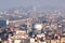 Aerial shot of water tower in the middle of locality