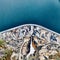 Aerial shot of a Wellington Dam Mural, Collie Western Australia