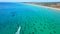 Aerial shots of calm Sellicks Beach in Adelaide