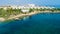 Aerial Sirena beach, Protaras, Cyprus