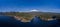 Aerial - Siskiyou Lake and Mount Shasta, California