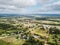 Aerial of the Small Rural Town of Sommerville, Texas Next in Bet