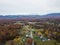 Aerial of the small town of Elkton, Virginia in the Shenandoah V