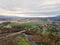 Aerial of the small town of Elkton, Virginia in the Shenandoah V